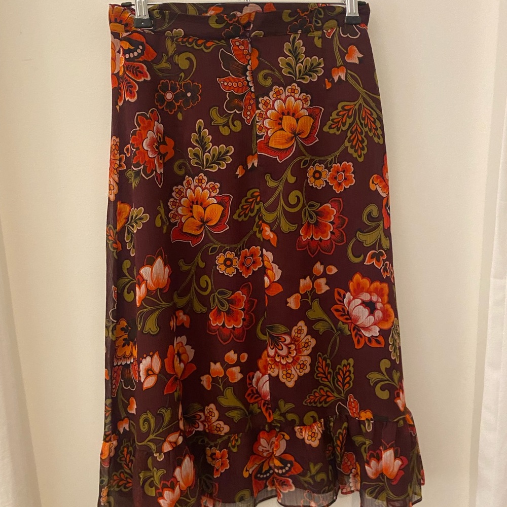 Ann Taylor Floral Print MIDI Skirt